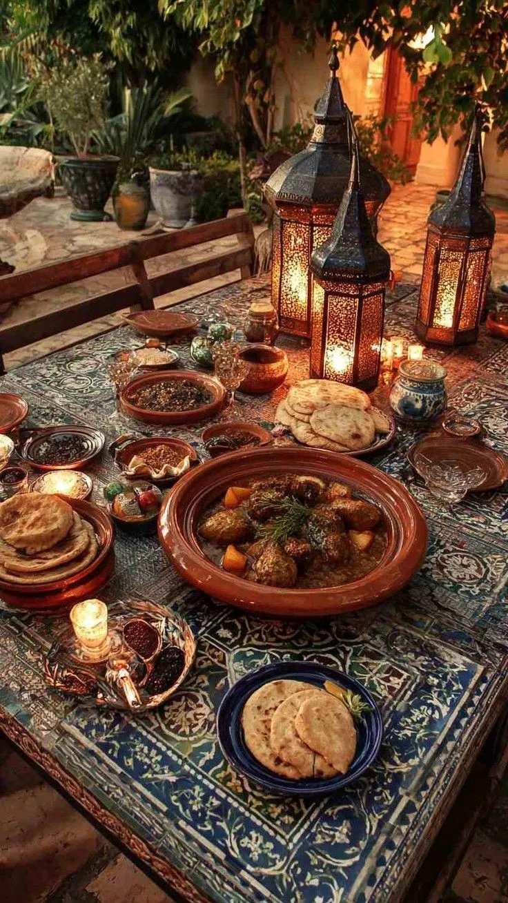 Moroccan feast table